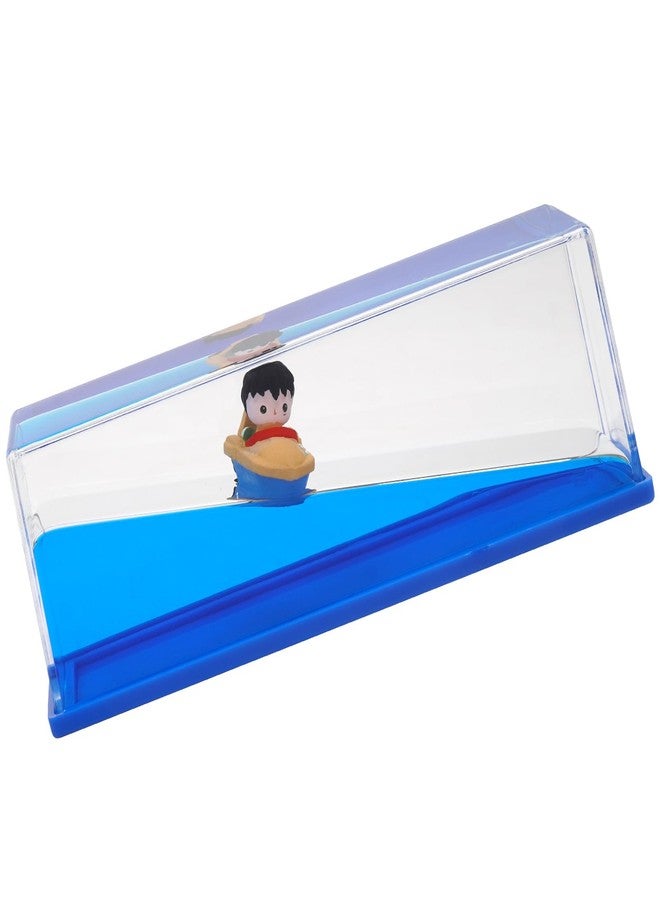 Honsheng Anime Figure Merch Unsinkable Ship Model Pirate Boat in a Bottle Box，Non Sinking Acrylic Cruise Ship Fluid Drift Bottle Desk for Decor Ornament Fans Gifts (A) - Image 1